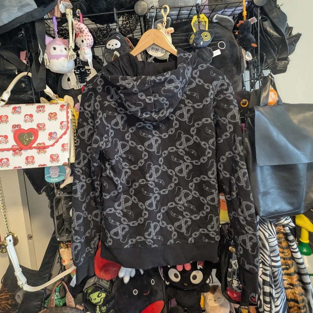 Grunge Chains And Snakes Hoodie - Picture 2 of 4